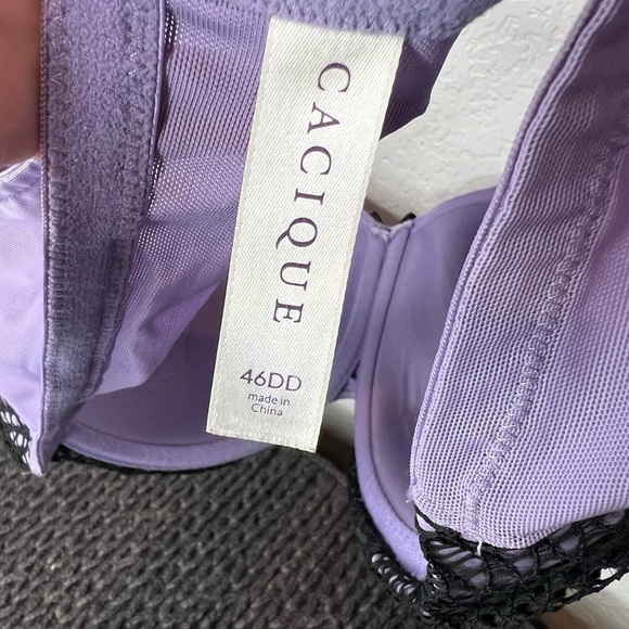 D09.14. Cacique Underwire Smooth Balconette Bra lace accent 46DD - Picture 4 of 4